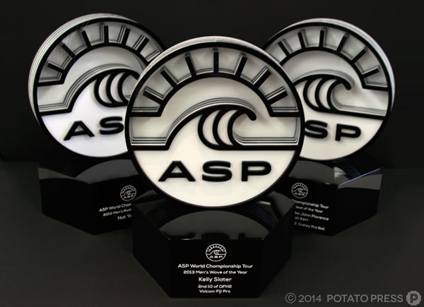 ASP-Awards-3up-trophy-custom-lasercut-laser-cut-gold-coast-australia-bespoke-unique-potatopress